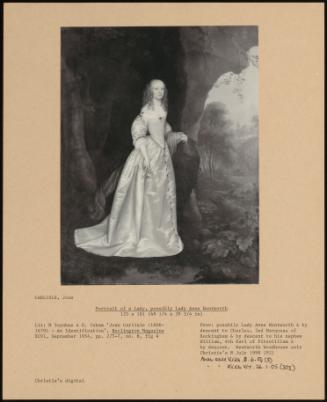 Portrait Of A Lady, Possibly Lady Anne Wentworth