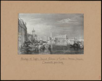 Bridge Of Sighs, Ducal Palace And Custom House, Venice: Canaletto Painting.