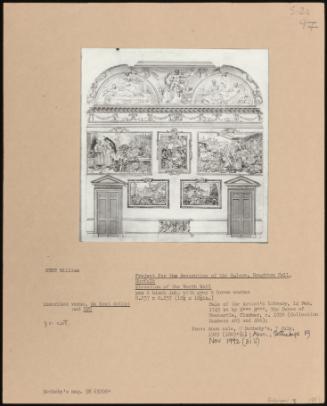 Project For The Decoration Of The Saloon, Houghton Hall, Norfolk Elevation Of The North Wall