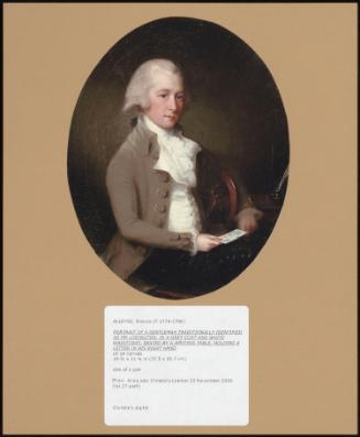 Portrait Of A Gentleman Traditionally Identified As Mr Lodington, Seated By A Writing Table, Holding A Letter In His Right Hand