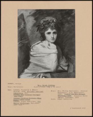 Mrs. Sarah Siddons