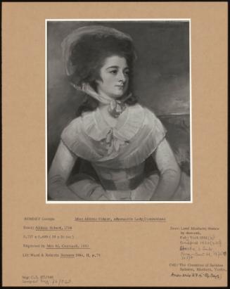 Miss Albinia Hobart, Afterwards Lady Cumberland