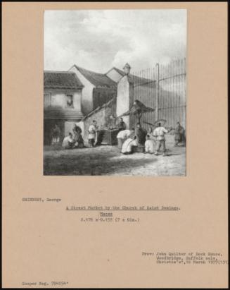 A Street Market By The Church Of Saint Domingo, Macao