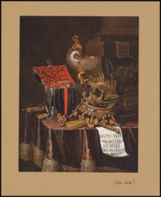 A Vanitas Still-Life With A Chest Of Jewels, A Nautilus Cup And A Skull