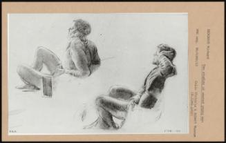 Two Studies Of Seated Young Man