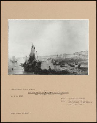 The Seafront At Brighton With Fishermen