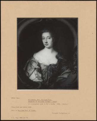 Elizabeth, Mrs William Pert, Daughter Of William Forster (+1660)