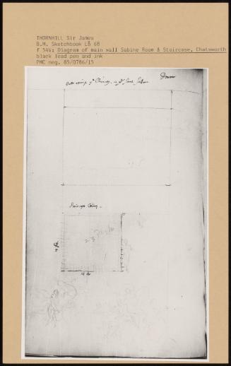 Diagram Of Main Wall Sabine Room & Staircase, Chatsworth