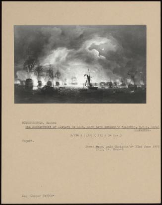 The Bombardment Of Algiers In 1816, With Lord Exmouth's Flagship, H.M.S. Royal Charlotte.