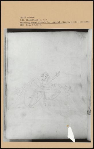 Kneeling Woman Sketch for Central Figures, Recto, Leonidas