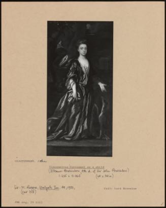 Viscountess Tyrconnell As A Child (Eleanor Brownlon, 4th D. Of Sir John Brownlon)