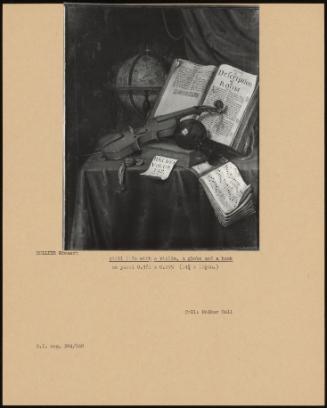 Still Life With A Violin, A Globe And A Book