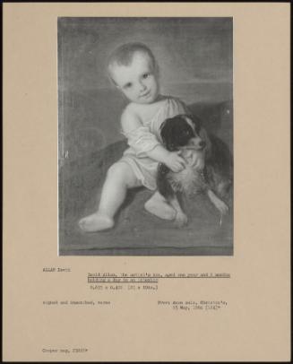 David Allan, The Artist's Son, Aged One Year And 2 Months Holding A Dog In An Interior