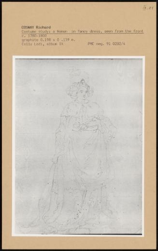 Costume Study: A Woman In Fancy Dress, Seen From The Front