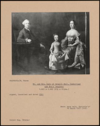 Mr. And Mrs. Gale Of Catgill Hall, Cumberland And Their Daughter