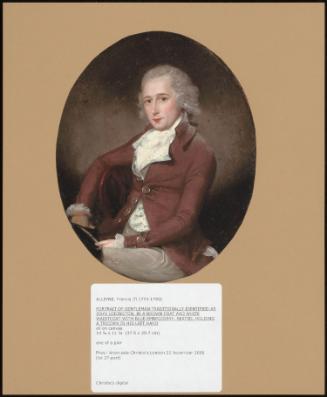 Portrait Of Gentleman Traditionally Identified As John Lodington, In A Brown Coat And White Waistcoat With Blue Embroidery, Seated, Holding A Tricorn In His Left Hand