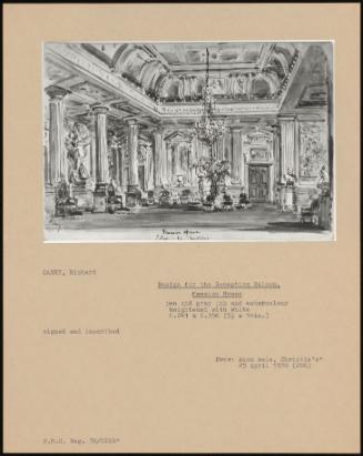 Design For The Reception Saloon. Manson House