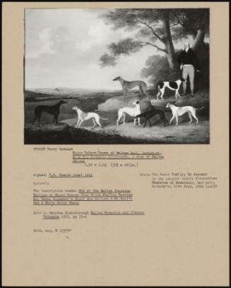 Major Robert Bower Of Welham Hall, Yorkshire, With His Favorite Greyhound, A View Of Malton Beyond