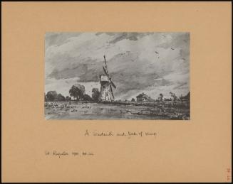 A Windmill and Flock of Sheep