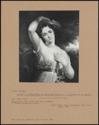 Portrait Of Miss Foote As Maria Darlington In ' A Roland For An Oliver'.