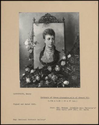 Portrait Of Queen Alexandra, Wife Of Edward Vii