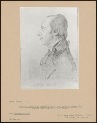 Portrait Profile Of Richard Clarke, Lord Mayor Of London 1784