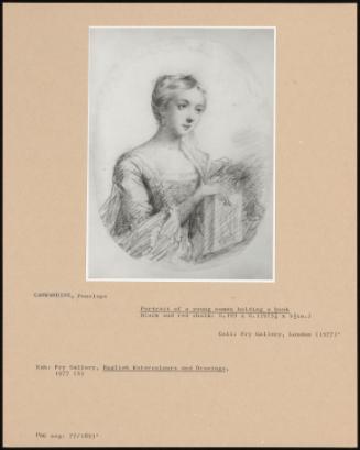 Portrait Of A Young Woman Holding A Book