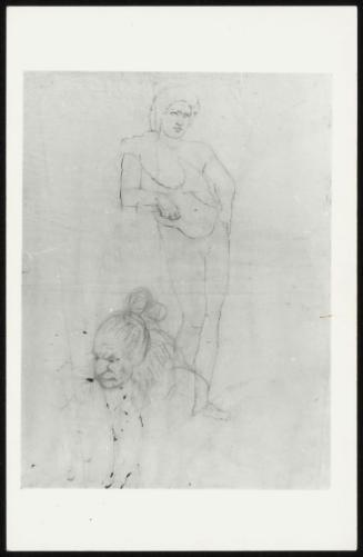 Resting Satyr (Outline); Sketch for Head of Queen Elizabeth at Deathbed of Countess of Northingham