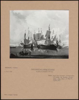 Dutch Men-O'-War Setting Sail Inshore