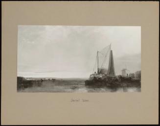 Coastal Scene With Mill & Sails