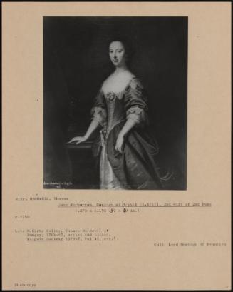 Jane Warburton, Duchess Of Argyll (d.1767), 2nd Wife Of 2nd Duke