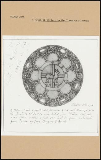 A Paten Of Gold In The Treasury Of Monza