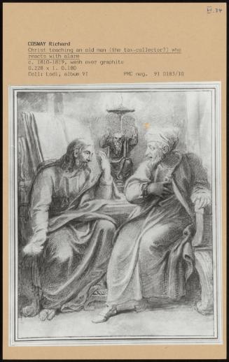 Christ Teaching An Old Man (The Tax- Collector) Who Reacts With Alarm