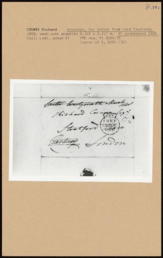 Envelope, For Letter From Lord Courtenay