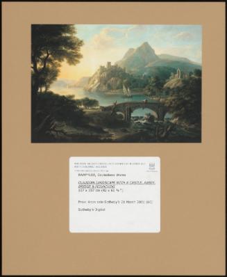 Claudian Landscape With A Castle, Abbey, Bridge & Mountains