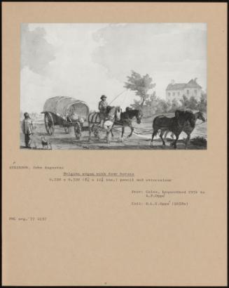 Belgian Wagon With Four Horses