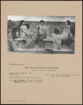 Three Female Figures On A Marble Seat