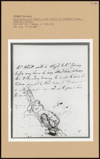 Reclining Nude Figure, With Letter To Richard Cosway From Mr Bluett
