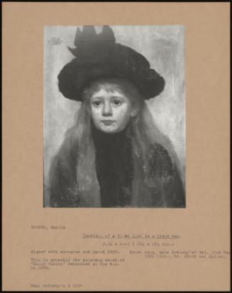 Portrait Of A Young Girl In A Black Hat