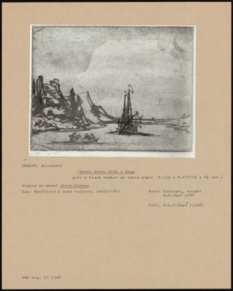 Coast Scene With Ship