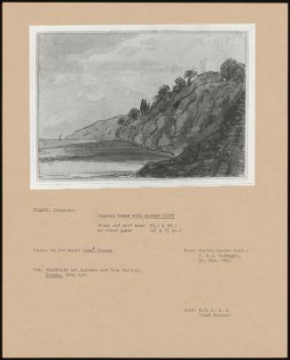 Coastal Scene With Wooded Cliff