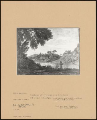 A Landscape With Fisherman And Villa Beyond