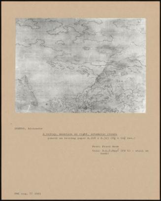 A Valley, Mountain On Right, Schematic Clouds