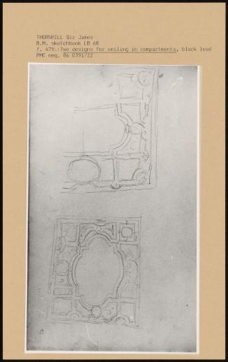 F, 47v : Two Designs For Ceiling In Compartments