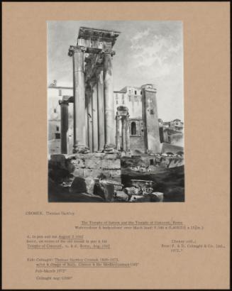 The Temple Of Saturn And The Temple Of Concord, Rome