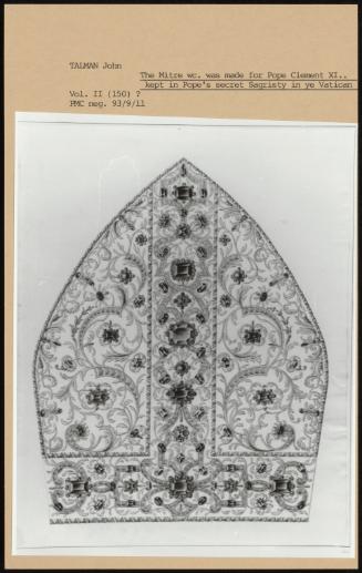 The Mitre Wc, Was Made For Pope Clement Xi Kept In Pope's Secret Sagristy In Ye Vatican