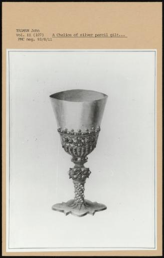 A Chalice Of Silver Parcil Gilt