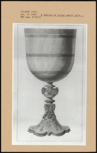 A Chalice Os Silver Parcil Gilt