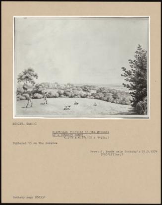 Sportsmen Shooting In The Grounds Of A Country House