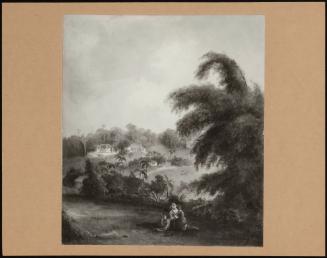 Wooded Landscape With Figures Being Attended By Negress